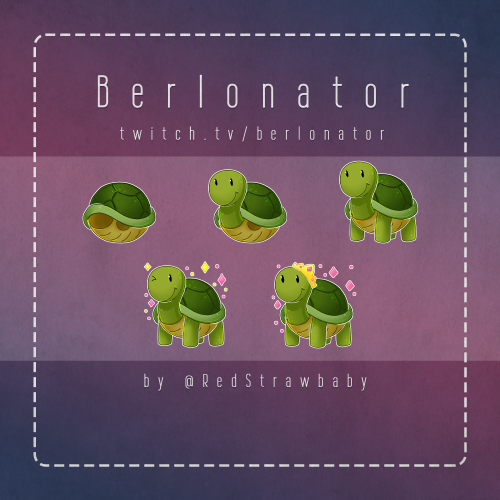 Berlonatoremote and sub badge commission for Berlonator :3Twitch | Twitter | Instagram
