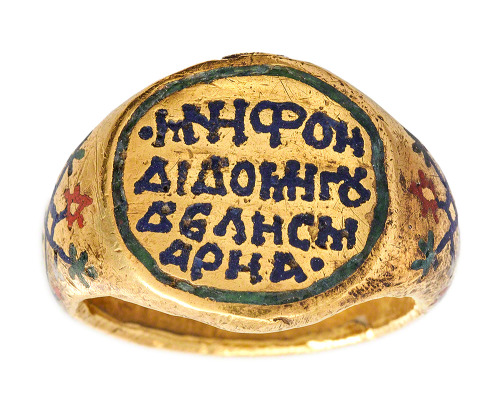 thegetty: “In the Byzantine Empire, as today, rings exchanged during the marriage rite witness