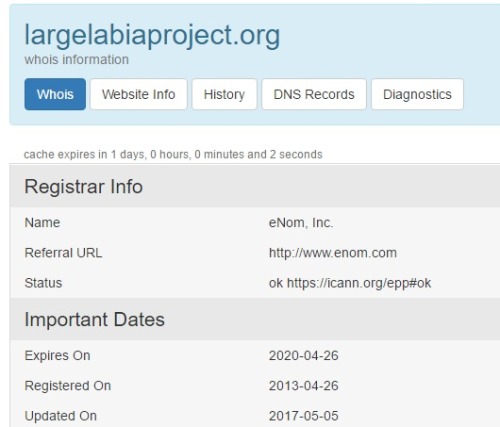 I don’t know who is behind largelabiaproject.org right now, but what the owner is saying isn’t the truth. An anonymous follower asked if anyone else will be taking over the blog, and the new owner answered she just choosed the same domain before someone