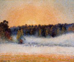 adreciclarte:  Setting Sun and Fog, Eragny