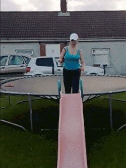 collegehumor:  Too Much Slip, Not Enough Slide Never grow up? She’ll be lucky if she can get up.