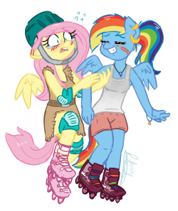 lucidlarceny:friendshipisalpaca wanted more rainbow dash in rollerblades and this was the first thing to come to mindi’m quite proud of it, hope you guys like it too!  D’aww~1 x3 &lt;3