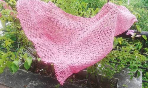 Fresh new shawl hot off my needles Knitting helps me create my own small comforts, make my own small