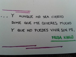 el-suicidio-no-es-cobardia:  uxa4ever:  Frida Kahlo  por favorr :(.  no porfavor&hellip; si no es verdad no quiero que me lo digas&hellip; no crees ilusiones de falsos sentimientos:)