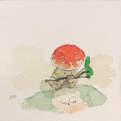 studio-thomas-walsh:A little mushroom finds a puddle