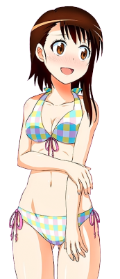 onodorable:  Transparent of Onodera in Chitoge's swimsuit - [Source] 