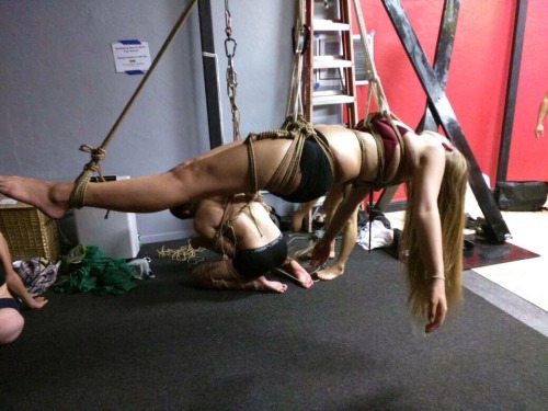 sweet-little-submissive:  My first rope suspension!