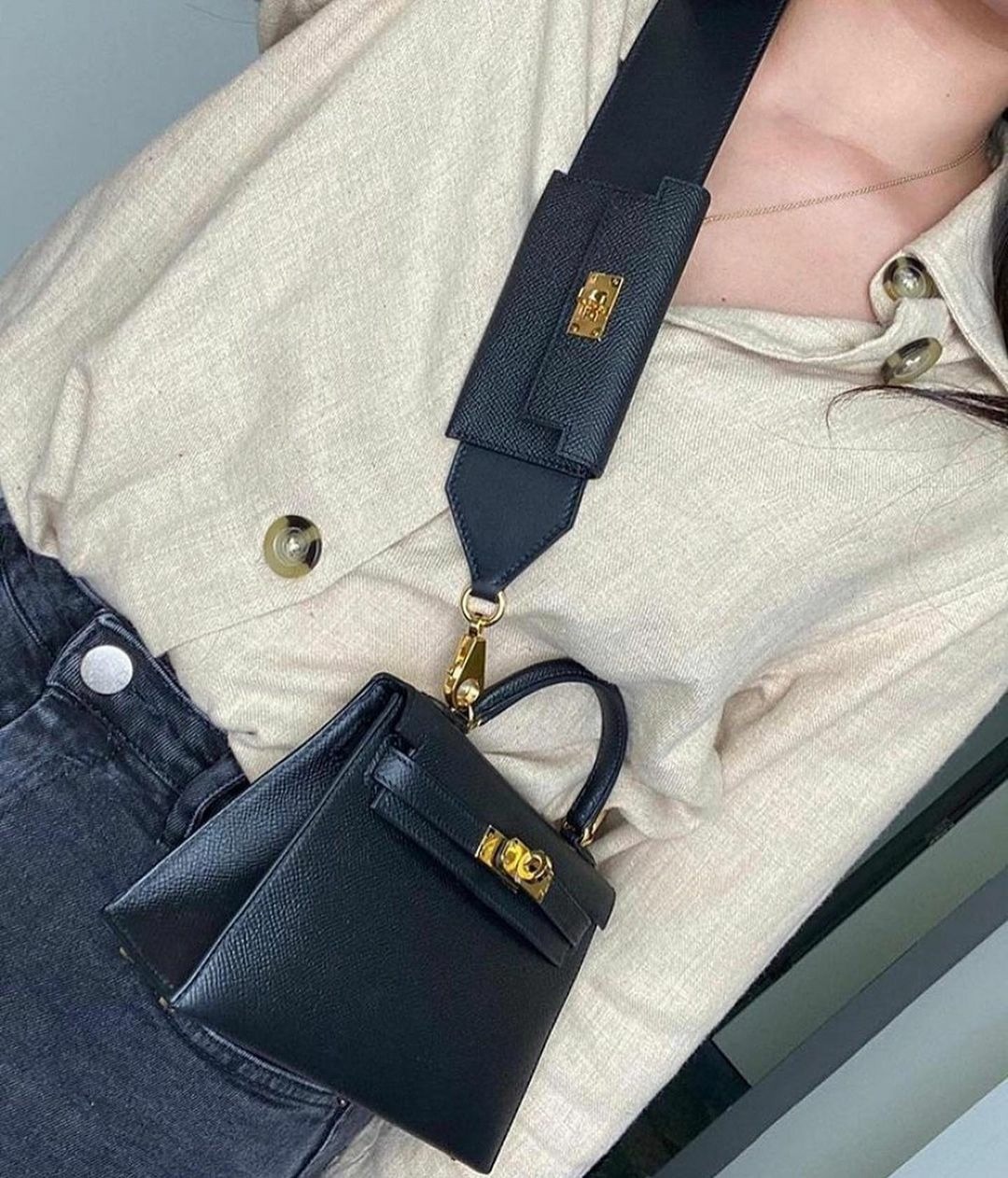 SLFMag — Hermes Kelly bag with matching strap featuring a