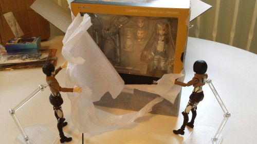 erens-jaeger-bombs:  Eren and Mikasa freeing Armin from his confines and ending in a group hug! 