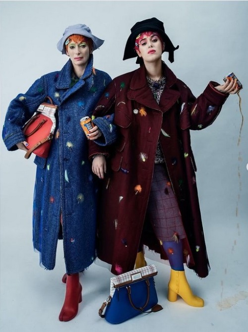 Tilda Swinton and Honor Swinton Byrne in Maison Margiela CoEd Collection SS22 by John Galliano featu