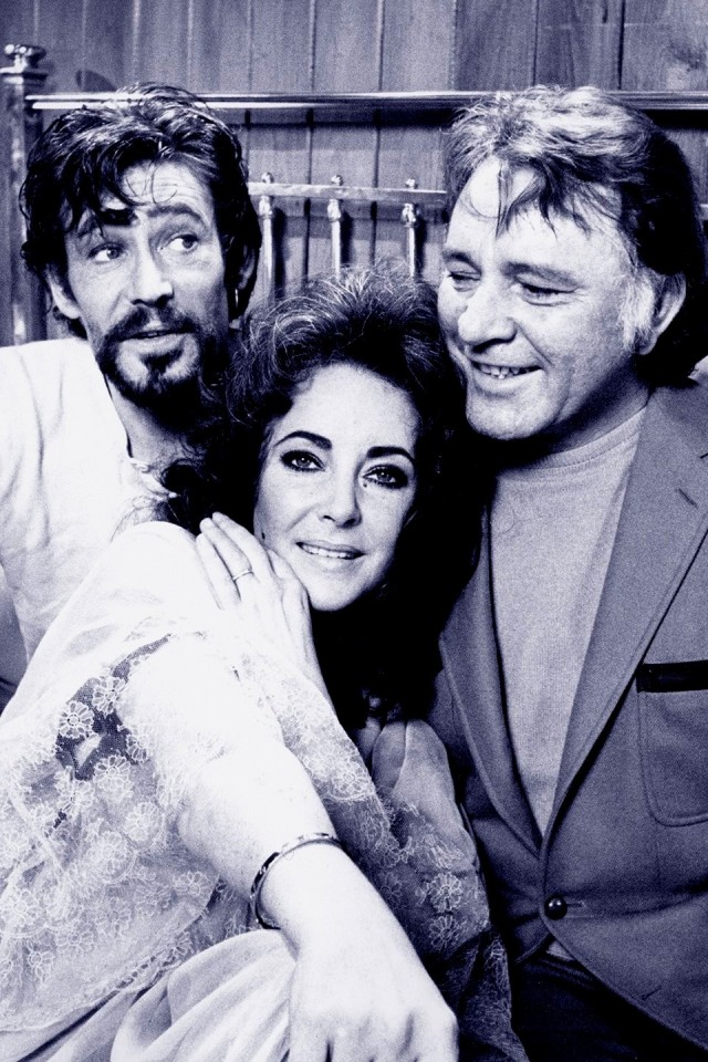 Peter O'Toole, Elizabeth Taylor, and Richard Burton in 