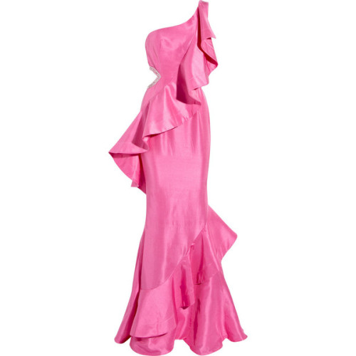 Rachel Gilbert gown ❤ liked on Polyvore (see more asymmetrical dresses)