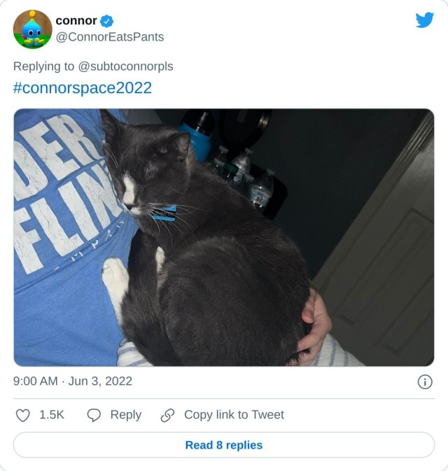 #connorspace2022 pic.twitter.com/UYj4Cf0tOQ — connor (@ConnorEatsPants) June 3, 2022