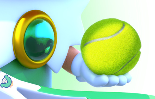 suppermariobroth: In the official artwork for Mario Tennis: Ultra Smash, the tennis balls do not appear in reflections, while all other objects do. Two pieces of artwork where this is most notable are an image of Toadette about to hit the ball with her