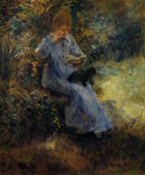 Woman with a Black Dog, 1874, Pierre-Auguste RenoirMedium: oil,canvas