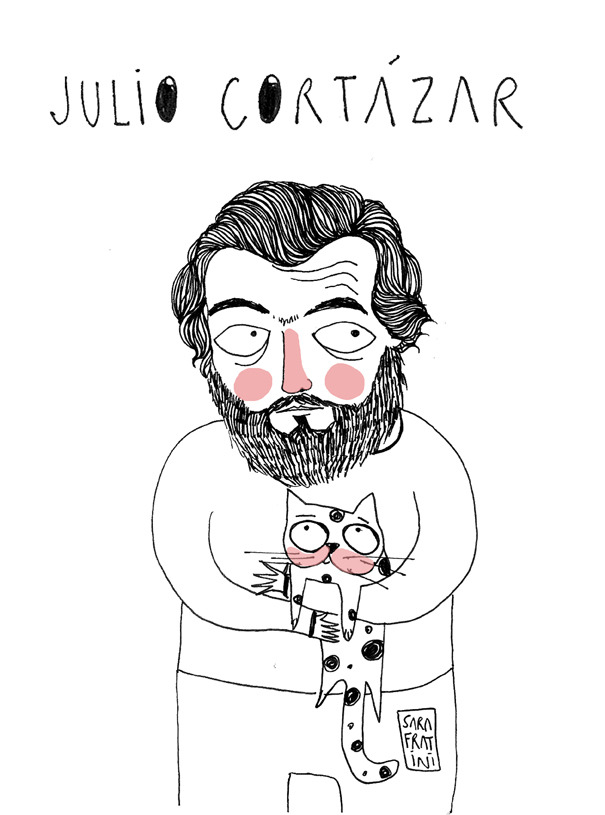 sarafratini:
“100 año de Julio Cortázar, el cronopio de cronopios.
Amante de las letras y los gatos.
”