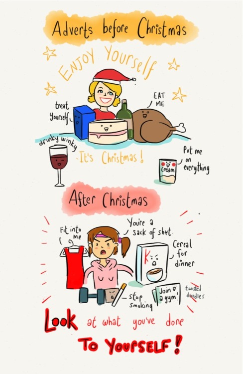 twisteddoodles:Adverts at Christmas