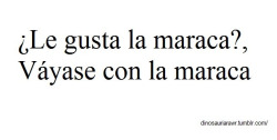 pantuflasrosadas:  agus-yousmile-asmile:   dinosauriarawr:  Ándate rápido mierda.  jajaj claro:c   corra detrás de la maraca:@, si le encanta la maraca:@@