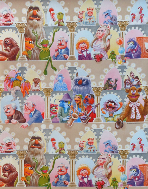 talesfromweirdland:The Muppet Show wallpaper from 1978. Quite possibly the greatest thing ever made.