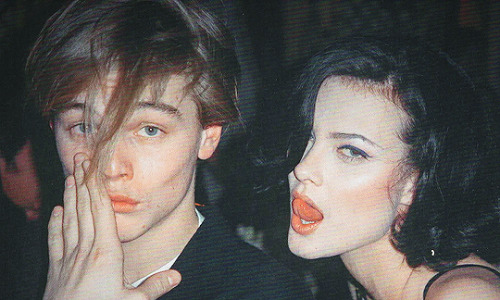 leonardodicapiro: Leonardo DiCaprio &amp; Shalom Harlow in the 1990s