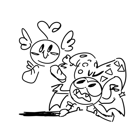 A Doodlepile Of Kurby And Marx I Drew One Time For Some Reason