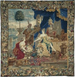 centuriespast:  After a cartoon by Lodewijk van Schoor (died 1702) and Pieter Spierinckx (1635–1711) Woven at the workshop of Albert Auwercx (1629–1709) Flanders, Brussels Abundantia, from The Four Continents and Related Allegories, c. 1680–1700