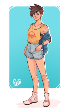 paw-leena:Casual Tracer I made for my commission