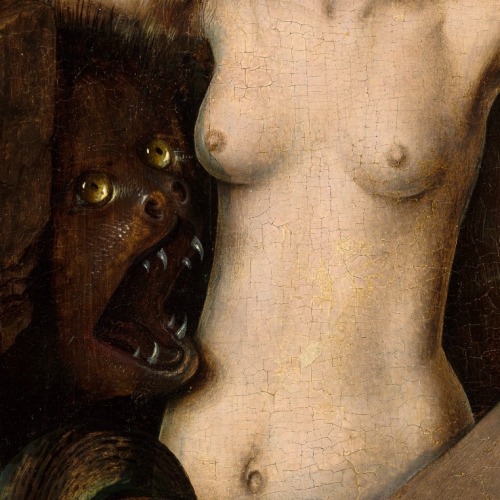 aqua-regia009:Details from “The Fall of the Damned” (c.1468) by Dirk Bouts