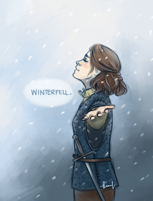 kimpertinence:Arya and snow.
