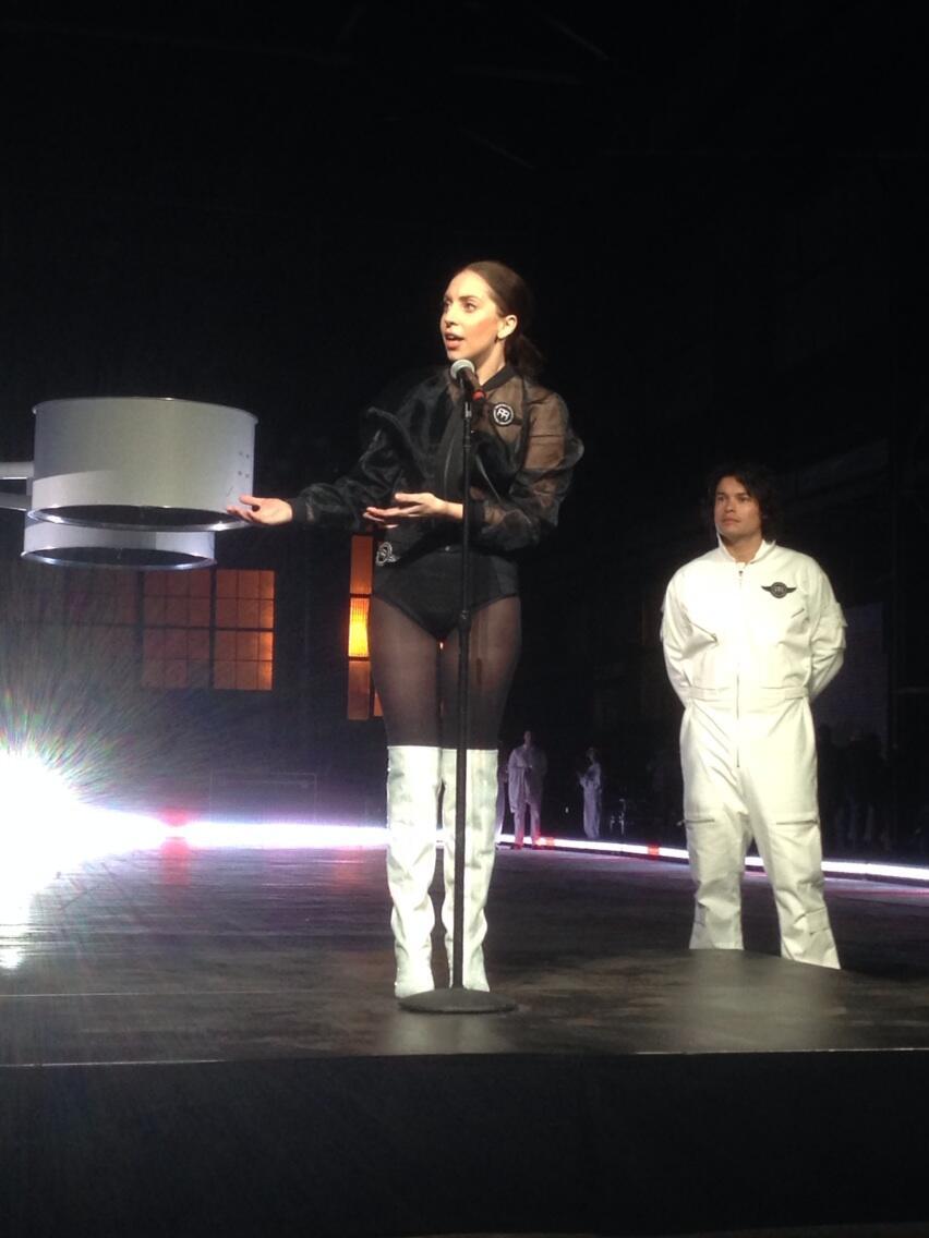  Lady Gaga says flying Volantis was fun… And loud.      
