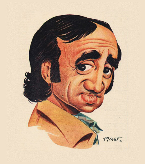 geritsel:Tibet (Gilbert Gascard) - Caricatures, mainly bublished in Tintin Magazine.Charles Aznavour, Ari Onassis, Louis de Funès, Georges Remi (Hergé), Fred Astaire, Danny Kaye, Georges Simenon, David Niven, Barbra Streisand, Omar Sharif