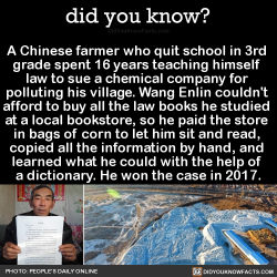 did-you-kno:  A Chinese farmer who quit school