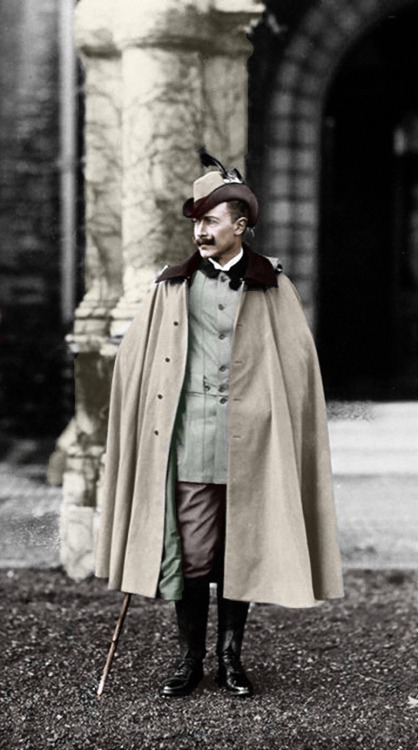 Kaiser Wilhelm II of Germany at Sandringham House. 1902.