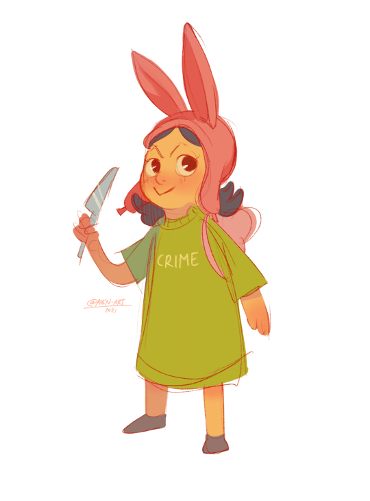 pien-art:i finally watched bobs burgers and uhh id die for louise <33