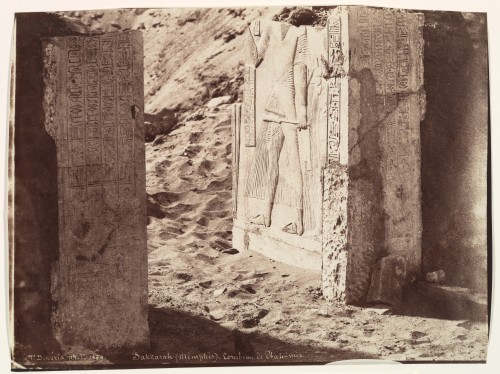 “Tomb of Ptahmose, Saqqara (Memphis)” by Théodule DeveriaFrench, 1859albumen silver print Metropolit