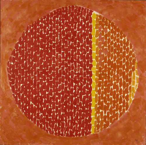 oncanvas:Snoopy Sees Earth Wrapped in Sunset, Alma Thomas, 1970acrylic on canvas47.88 x 47.88 in. (1