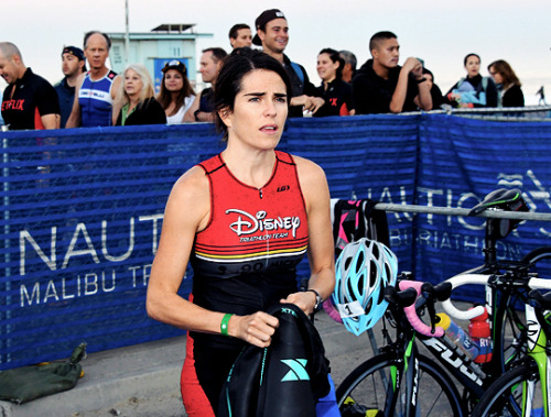  Conrad Ricamora, Karla Souza and Jack Falahee participate in the Nautica Malibu Triathlon on Septem