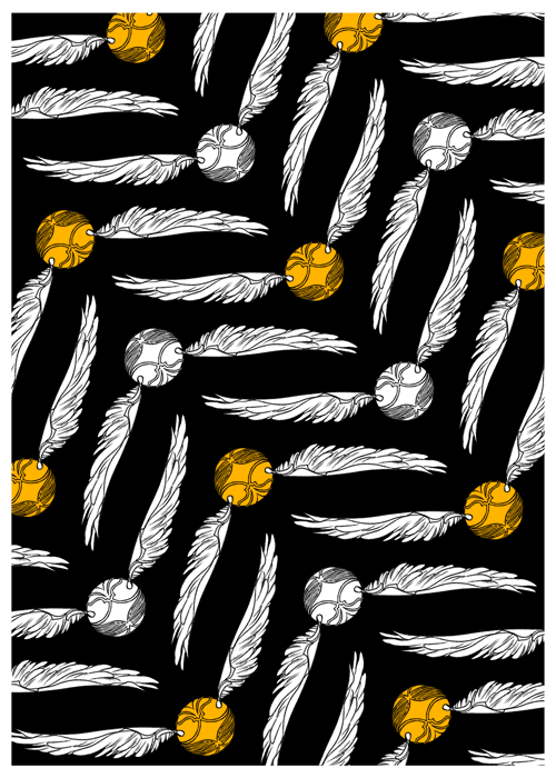 moaniecat:Quidditch patterns I made last January. They were originally meant to be printed as postca