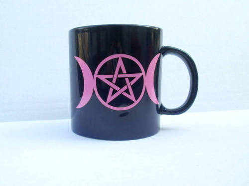 Pentacle Coffee Mug, Triple Moons Coffee Mug, Coffee Mug, Coffee Cup, 20 Ounce Mug, 20 oz Mug, Witch