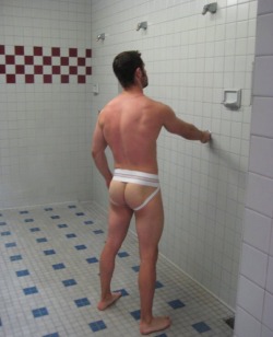 jockstrapfantoo:  Oh boy!  I DO like seeing men in their jockstraps!!  They show off bulges and asses SO nicely!!!  ;)~~