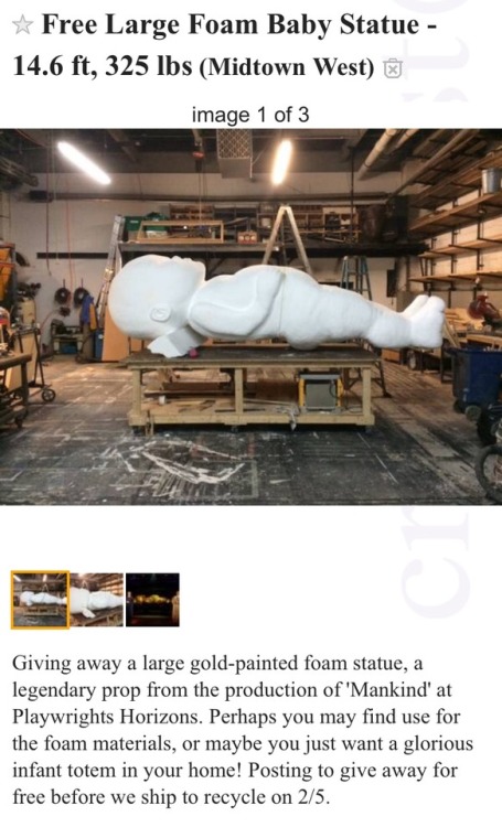 underwatermess:  q2qcomics:  solitudeinsolidarity:   fuckyeahgreatplays:   q2qcomics:  bosierosie:   mermaidqueen:  propitlikeithot:  that-sound-guy:  Reblog to save this giant baby prop  F r e e  h i m  I literally helped build this giant baby and then