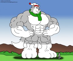 Look! A Surprise Gift Pic!  O.o Larry88 Drew This Pic Of A Muscled And Macro-Sized