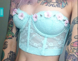 girlyplugs:  Pastel Blue Bustier