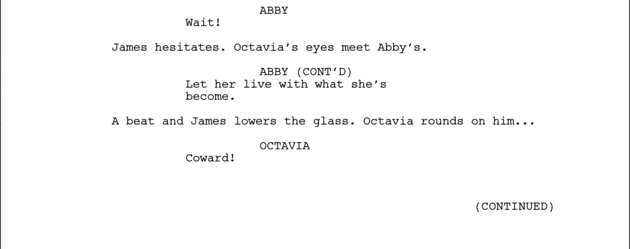 Hope that everyone enjoyed episode 2, written by Jeff Vlaming and directed by Alex Kalymnios. First up, we have the scene of Octavia’s fight in the mess hall. 