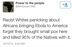 adirtylilsecret:  curvesincolor:  Not to mention that Ebola is a engineered virus that was created by American scientist who were looking to weaponize the virus in Africa.   
