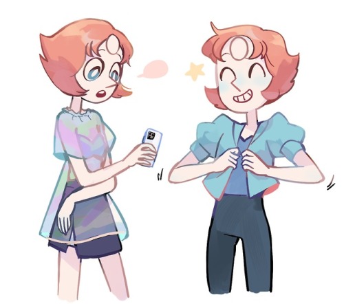 skyblob:Drawing Pearl with outfits etc before sleep ended up making me sleep really late tho, but I had some fun time drawing her. I’ve never drawn some SU stuff for my social media content bc I didn’t have the courage, but now I don’t care.