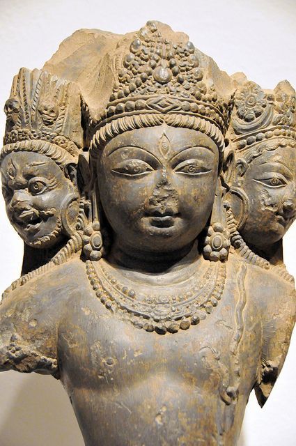 sadighgallery: Standing Three-Headed Shiva - South Asia, India, Kashmir, Karakota period, c. 7t