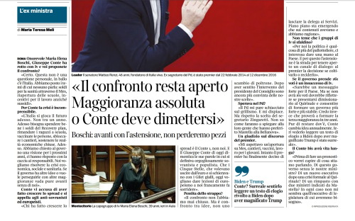Corriere della Sera, 19 Gennaio 2021