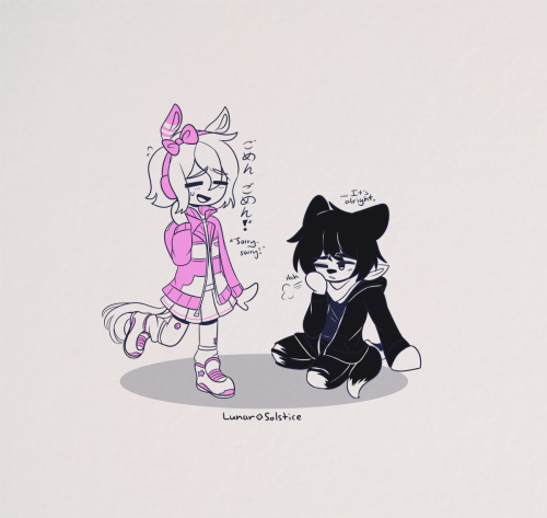 Summer sheepishly apologizes to Apollo.