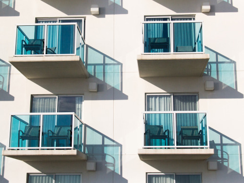 waiting for summer(hotel balconies, Ocean City, Maryland, December 2019)